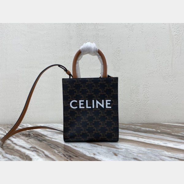 Cheap Celine Small Cabas Vertical In Triomphe Canvas Dola Celine 04652