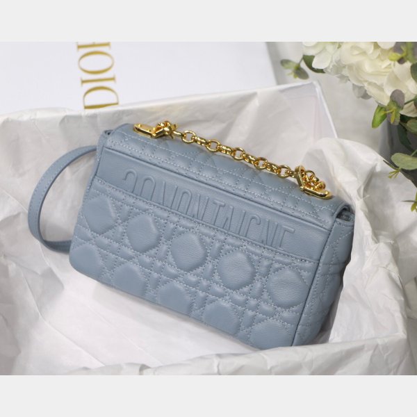Women’s Small High Quality Dior Caro Blue Bag Dola Dior 13640